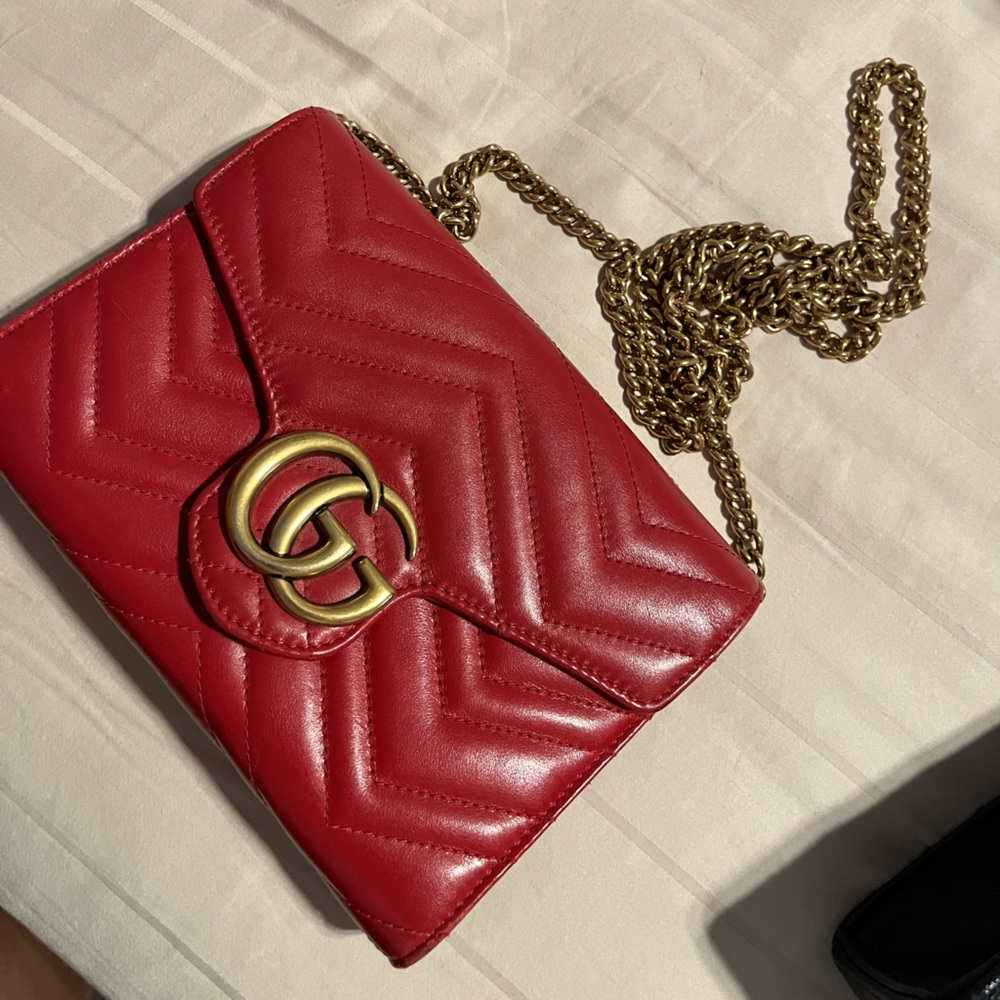 Gucci red clutch